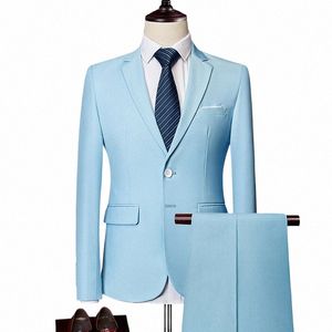 Jaqueta + calças 2024 mais recente conjunto de terno masculino formal blazers fino ajuste busin smoking 2 pçs terno do noivo casamento dr homem terno S-6XL r20F #