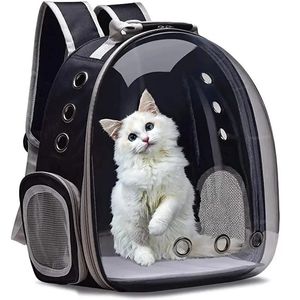 Gato animal de estimação mochila transparente cápsula bolha pet mochila pequeno animal filhote de cachorro gatinho pássaro respirável pet para viagens 240318