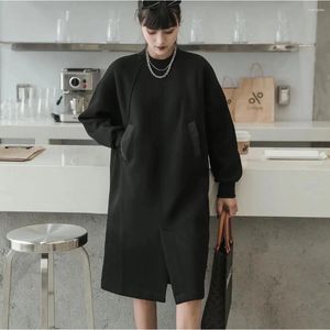 Frauen Hoodies Langes Kleid Für Frauen Kleider Oberbekleidung Retro Y2k Harajuku Mäntel Casual Kleidung Lose Hülse Dame Jacken Blazer