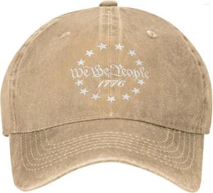 Boll Caps People 1776 Us Constitution unisex baseball cap cowboy hatt denim hattar pappa vanlig sol svart