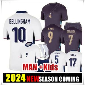 24 25 Kane Foden Soccer Jerseys National Football English Sterling Saka Rashford Shirt Barkley Sancho Mount Grealish Kids Kit Football Shirt Uniforms