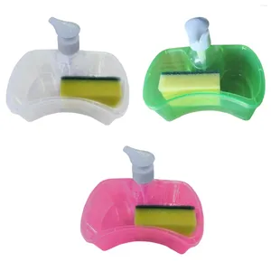 Liquid Soap Dispenser And Scrubber Holder Practical Multifunctional No Leaking Sink