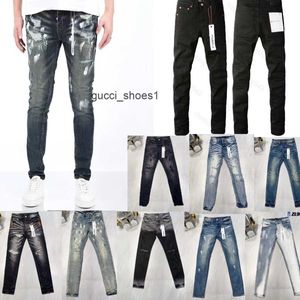 Jeans roxo masculino designer jeans angustiado jeans preto rasgado motociclista fino ajuste motocicleta motociclista calças para homens moda masculina design streetwear jeans fino tamanho 29-40.