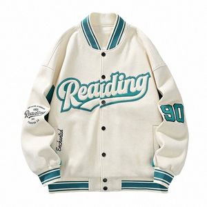Бейсбольная куртка с вышивкой Letter Pilot Мужская уличная одежда в стиле хип-хоп из искусственной кожи Университетская куртка-бомбер Женская 2023 Harajuku Свободные пальто G63t #