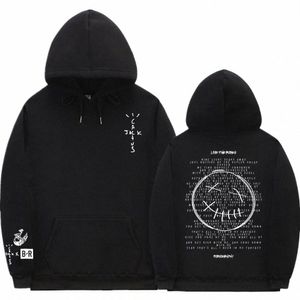 cactus Jack Double Sided Logo Print Hoodie Male Fleece Hoodies Men Women Oversized Hip Hop Style Sweatshirt Hood Pullover 3637#