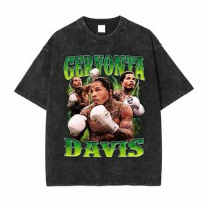 Tank Gervta Davis T-shirts Vintage Wed Ali Jr T-shirt överdimensionerad kort ärm Boxning Champi Tshirt Topps TEES MEN COTT Y4L6#
