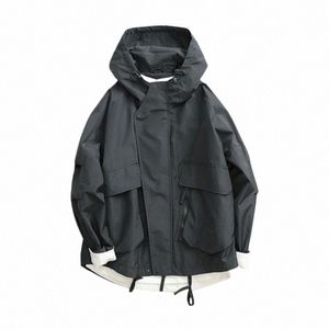 Windbreak Ceketler Erkek Kadınlar Sonbahar Japon Harajuku Vintage Fi Hoodie Gevşek Erkek Ceket Bombacı Açık Gevşek Ceket Giyim K3.