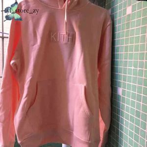 Kith Hoodie Men High Quality Classic Embroidered Box Mark Kith Men Hoodiesは軽量で通気性のあるファッションスウェットシャツ特大プルオーバー5287を厚くします