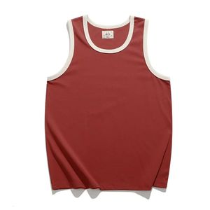 Summer Men Vest Vintage Style Ejressed Fashion Loose Sportwear Cotton Undershirts Fitness Sleeveless Casual Male T-shirts Tops 240314