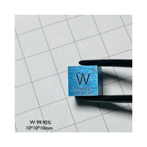 10mm青色のタングステンキューブ高純度wブロック展示要素コレクションの趣味