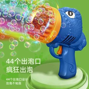 Gun Toys 29 hole glowing bubble gun Gatling electric bubble machine childrens small toy bubble water240327