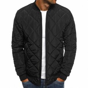 comfortable Mens Tops Mens Coat Quilted Padded Regular Solid Color Stand Collar Warm Winter Casual Coat Jacket P7UX#