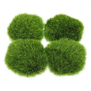 Flores decorativas 4 PCs rochos rock artificial Moss Plant Stones Foam Fake for Plants Outdoor