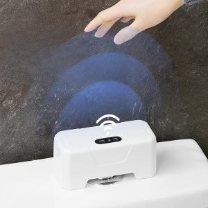 Conjuntos automático toalete botão de descarga indução toalete flusher externalinfrared flush casa inteligente kit inteligente toalete sensor de descarga