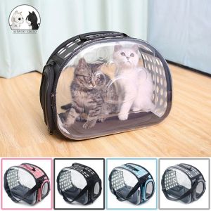 Strollers Pet Carrier Bag For cats dag Folding Cage Collapsible Crate Handbag Plastic Carrying Bags Pets Supplies Portable cat Carrier Bag