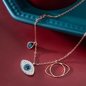 Authentic necklace blue eye pendant fashion ladies necklace SN011 fashion accessories