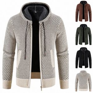 Velo Cardigan Jaqueta de Inverno dos homens Suéter Masculino Roupas de Outono Novo Corta-vento Coreano Y2K Jaquetas Marrom Slim Fit Casaco Com Capuz 451p #