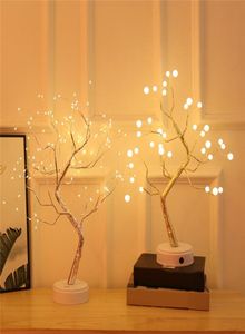 Dekorativt trädlampbatterierstyrda LED -lampor Tablett Bonsai -belysning med 36LEDS 108LED för sovrum Desktop Decoration Night7800126