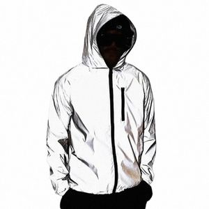 hip hop kapüşonlu ceket unisex yeni sokak kıyafeti noctilucent erkek ceket bisiklet kıyafetleri yansıtıcı rüzgar kırıcı kadınlar su geçirmez ceket i26k#