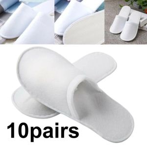 Sets 10Pairs Hotel Travel Slippers Sanitary Party SPA Hotel Guest Slippers Close Toe Men Women Disposable Slippers Bathroom Accessory