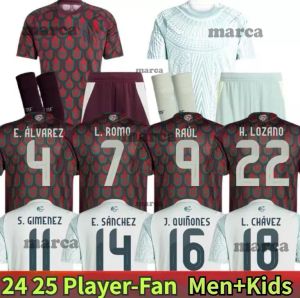 Mexico Chicharito Mens Soccer Jerseys 22 23 H. Lozano A. Guardado Home Away Training Wear R. Jimenez National Found