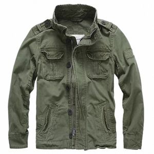 men Jacket Men M65 Denim Retro Cargo Jacketes Outdoor Multi Pockets Camo Tops Field Casual Fi Hiking Coats Uniform z7Pz#