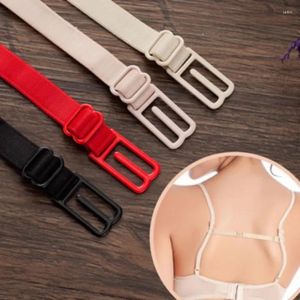 Camisoles tanques 1 pares elástico invisível sutiã alças transparente destacável ajustar alça de ombro feminino cinto de silicone roupa interior