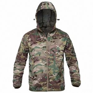 Neue dünne Armee-Militärjacken leichte schnelle trockene Windjacke Sommer wasserdichte taktische Hautjacke Regenmantel Männer v9A5 #