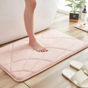 Mats Memory Foam Bath Bathroom Mat Carpet For Floor SBR Nonslip Bottom Toilet Rugs Modern Anti Skid And Washable tapis salle de bain