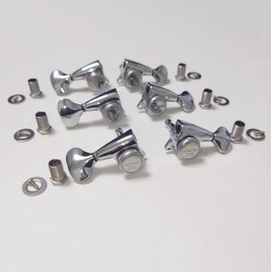 6 peças 3L 3R Guitar Lock String Tuners Bloqueio de afinação Pegs Cabeças de máquina Peças de reposição para ST TL Style Electric Folk ou Guitarras Acústicas Níquel