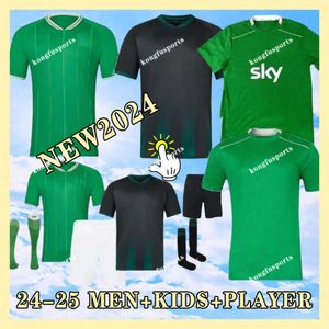 24 25 IRLANDS Soccer Jersey 2024 Euro Cup ROBINSON OBAFEMI Home Away Kids Especial 2025 Camisa de Futebol Nacional Qualificador Elegante Verde Branco FERGUSON BROWNE BRADY