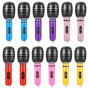 Party Decoration Microphone Inflatable Kids For Toy Microphones Blow Up Prop Pretend Play Toys Props Karaoke Adults Fake Mic Costume