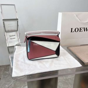 Cores bolsa de couro loe ombro 2024 clássico quebra-cabeça bolsa designer crossbody saco geométrico sacos espanha nova menina feminina um xla8