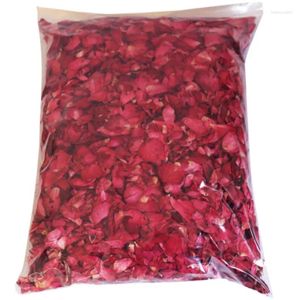 Dekorativa blommor 500 g färsk ros naturtorkade bröllop kronblad bad torr blomblad kronblad spa blekning dusch badtillförsel