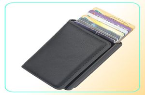 Plånböcker 2022 Aluminium Metal Credit Business Mini Card Wallet 2021 Man Women Smart Holder RFID Drop9817409