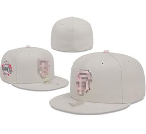 Męski baseball San Francisco SF Dopasowany rozmiar Hats La Snapback Hats World Serie