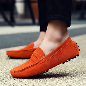 Scarpe casual da uomo Espadrillas Triple Nero Bianco Marrone Vino Rosso Navy Khaki Sneakers da uomo in pelle scamosciata Slip On Scarpe da barca Outdoor Flat Driving Jogging Walking 38-52 B074