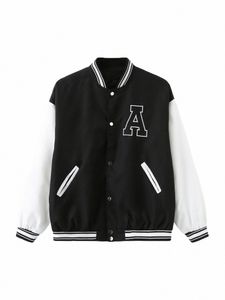 2023 Men Women Bomber Jackets Autumn Winter Fi Baseball Uniform Oversize Coats Student Couple Harajuku Loose Jacket v9Bc#