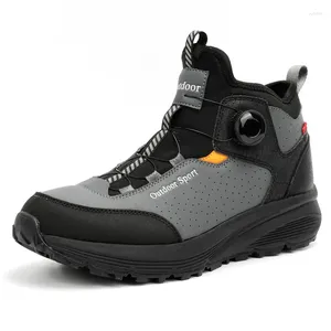 Обувь для фитнеса HIKEUP, водонепроницаемые походные кроссовки для горного треккинга для мужчин, защитные ботинки для кемпинга, спортивные черные тактические мужские ботинки