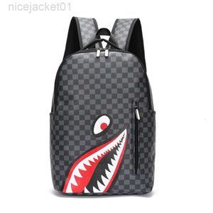 Designer Shark Backpack Backpack Style Mens Backpack Bola de viagem Moda Moda Backpack Sagão estudantil School School Shark Bag Street Man 221012