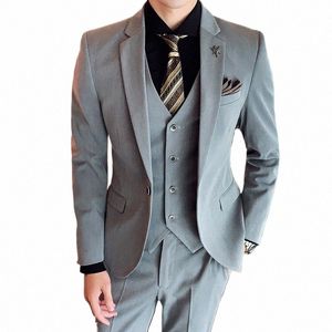 jackets+vest+pants 2022 New style Male spring groom's married tuxedo/Men busin suit Men's three-piece casual suit Blazers q93b#