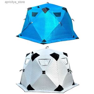 Tents and Shelters Outdoor Camping Ice Fishing Tent Insulation Quick Set Winter Fishing Tent Can accommodate 5-8 people24327