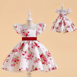 Bellezza Gioiello bianco Abiti da compleanno/festa per ragazze Abiti da spettacolo per ragazze Abiti da cerimonia per ragazze Ragazze Gonne per tutti i giorni Abbigliamento per bambini SZ 2-10 D327235