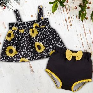 Kleidungssets für Kinder, Sommer-Outfits-Set, atmungsaktive Oberteile mit Blumendruck und Shorts für den Geburtstag des Babys, bedrucktes Oberteil