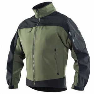 Giacca tattica in pile mimetico militare da uomo Giacca a vento Softshell impermeabile Giacca invernale Safari Airsoft Hunt Clothes E900 #