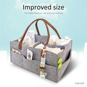 Storage Baskets Felt Cloth Storage Bag Foldable Baby Large Size Diaper Caddy Changing Table Organiser Toy Storage Basket Car Organizer Basket