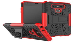 Dazzle Heavy Duty Rugged Dual Layer Impact Armor Kickstand Case Cover för LG K31 K41S K51 STYLO 6 60PCSLOT1055161