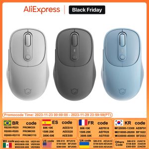 Myszy Lenovo Xiaoxin Plus Bluetooth Mouse Mute Button Light Dźwięk przenośna ergonomiczna gra biurowa uniwersalna mysz ładowania