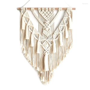 Tapisserier Macrame Wall Hanging Tapestry Decor Boho Chic Bohemian Woven Home Decoration 55x70cm