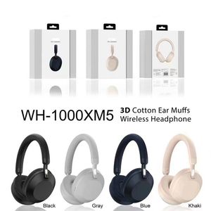 Hot Headband Eardyfonowe słuchawki Bluetooth Dwustronne prawdziwe słuchawki bezprzewodowe stereo dla WH-1000XM5 Inteligentne hałas procesor anulowania hałasu z opakowaniem detalicznym